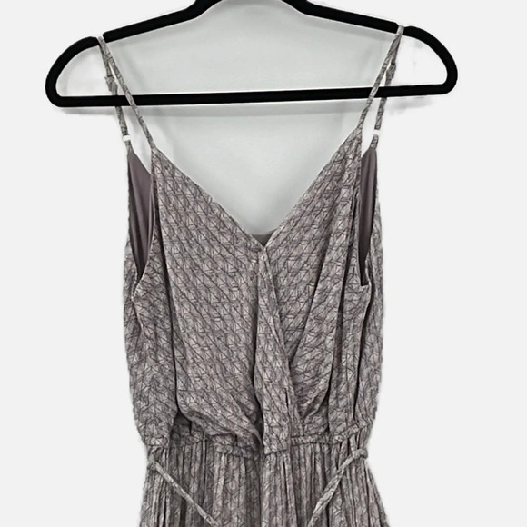 Dress Forum Split Leg Ankle Tie Spaghetti Strap Jumpsuit in Grey - Size Large - Picture 3 of 9